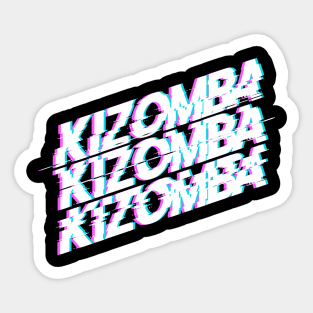 Kizomba with Glitch Effect Sticker